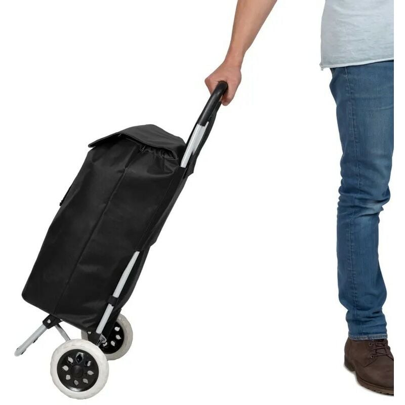 Caddie, Cabas ou Chariot de course Classique à Roulettes Noir - Noir