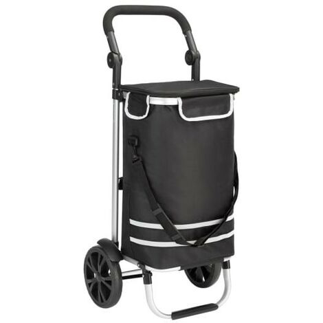 Caddie, Cabas ou Chariot de course Isotherme à Roulettes Noir