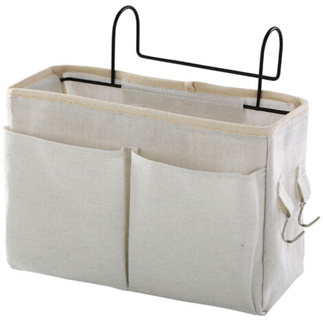 Caddy [Canvas, Iron] [30 x 18.5 x 11cm] Multifonctionnel pour Lit Superposé/Bureau
