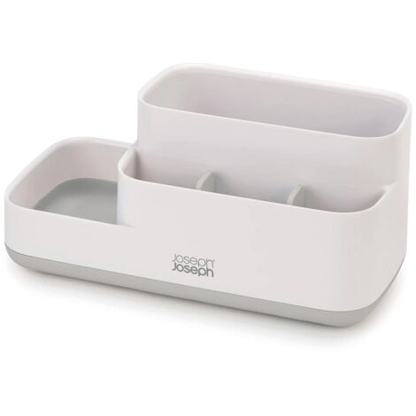 Caddy de salle de bains EasyStore™ JosephJoseph Joseph EasyStore™ en gris/blanc, avec compartiments organisés, base antidérapante, idéal pour les articles de soins personnels de.