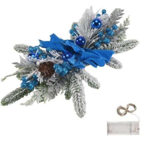 Cadeau de NoëL, Escalier Guirlande NoëL pour Escalier, Porte, CheminéE, FenêTre, ExtéRieur IntéRieur DéCoration Bleu