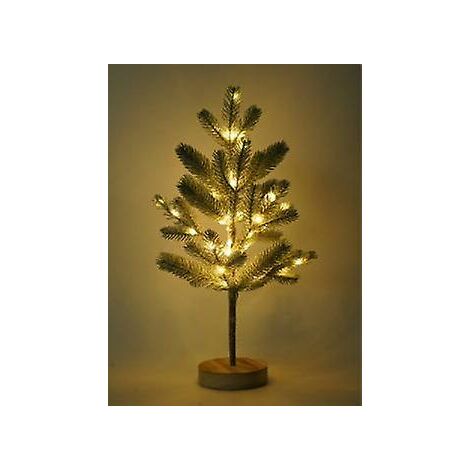 Cadeau de Noël Sapin de Noël blanc avec lumières Mini pin sapin avec 50 Leds décoration de Noël