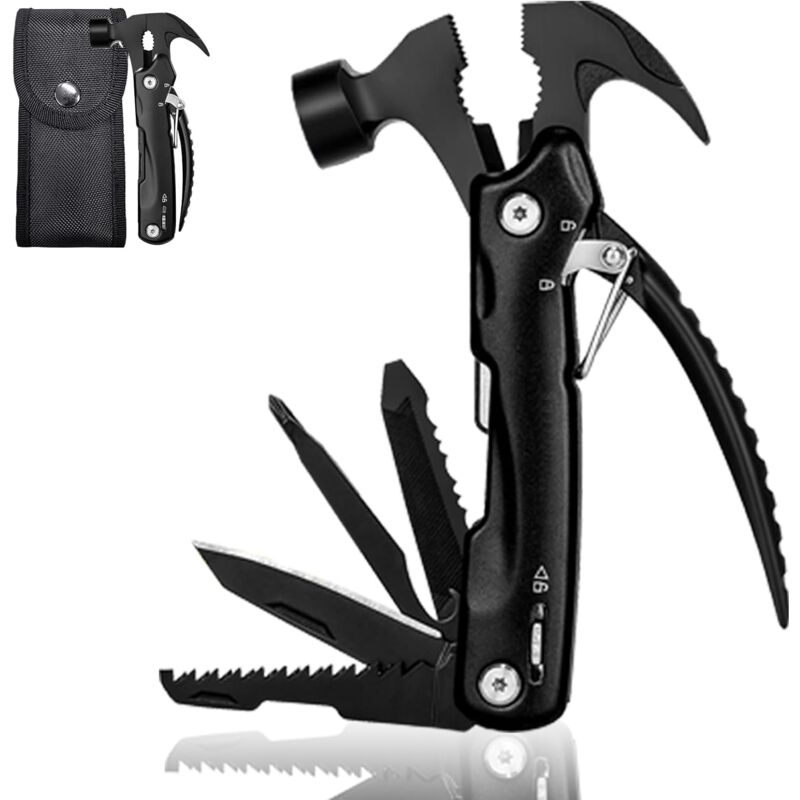 Cadeau Homme, 12 en 1 Outil Multifonction, Gadget Insolite Utile, Idee Cadeau Homme, Accessoires Camping, Cadeau Papa, Cadeau Noel Homme, Cadeau Fete