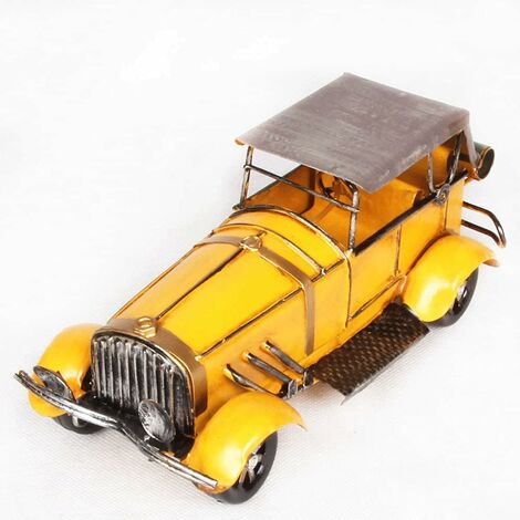 Cadeaux exquis Ornements de voitures anciennes antiques/Bar à la maison créatif Restaurant Rétro modèle de voiture classique Décoration de bureau/Jouets statiques en métal/Artisanat de collecti