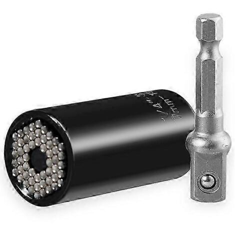 Cadeaux pour la fête des pères : outils et gadgets de bricolage pour hommes, clés à douille universelles 7-19 mm, cadeaux pour papa et beau-père (GBlack).
