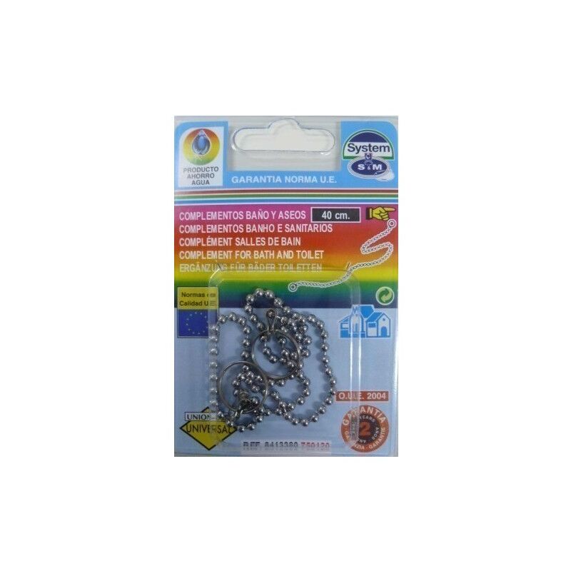 

Cadena Baño Bolas 40Cm Tapon Bañera Con Anillas S M
