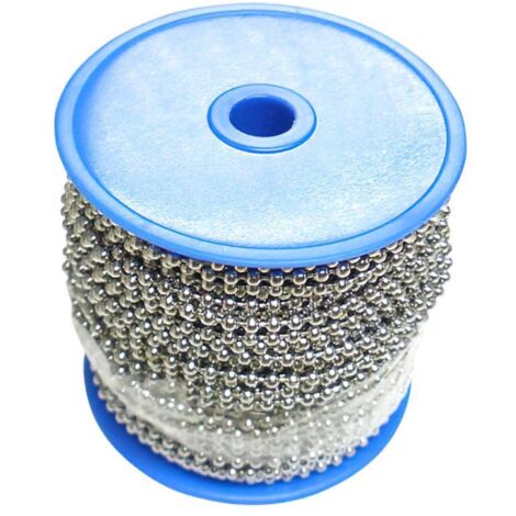 Cadena Bolas Laton Cromado 3,2 mm. Rollo 50 metros