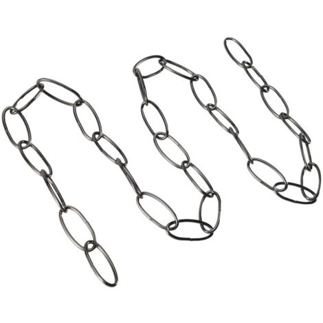 Cadena colgante vintage para lámpara de araña de 1 m con cuentas negras para lámparas resistentes.
