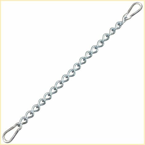 Cadena con dos mosquetones, Enganche variable para silla hamaca hasta 230 kg (Cadena 60 cm)