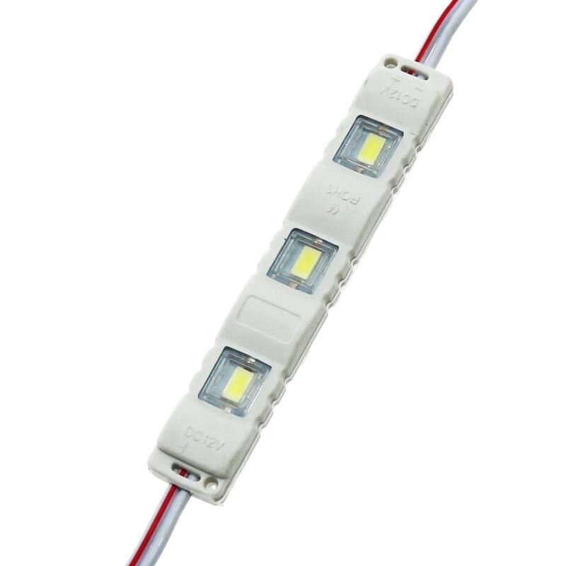 

Cadena de 20 Módulos de 3 LED SMD 5730 12V 0.75W Blanco Frío 6000K | IluminaShop