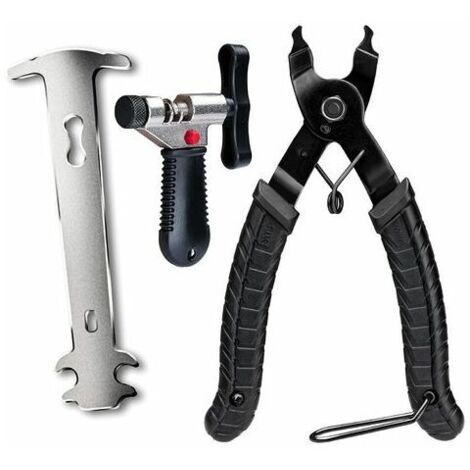 Cadena de bicicleta para 7, 8, 9, 10 y 11 velocidades, herramienta de reparación universal, 12 alicates para cadena de bicicleta + cortador de cadena + juego de herramientas de reparación