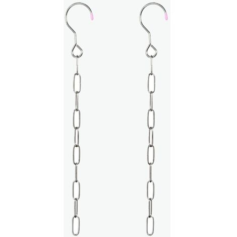 Cadena de conexión para perchas de acero inoxidable superresistente, 10 en 1, organizador vertical para armario de dormitorio, ahorra espacio hasta un 80 %, 2 piezas plateadas