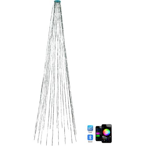 Cadena de iluminación LED con 400 luces controladas por app que cambian de color 200 cm con temporizador e interruptor verde Saarloq