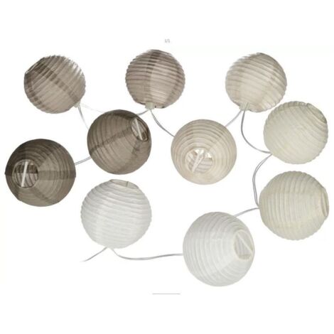 Guirnalda LED neutro pastel D7.5 cm con pilas