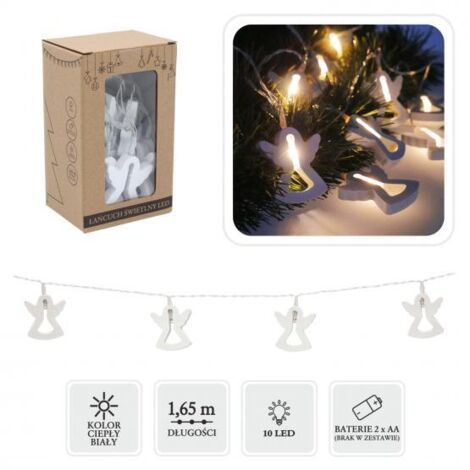 Cadena de luces ANGELS de 10 l alimentada por batería