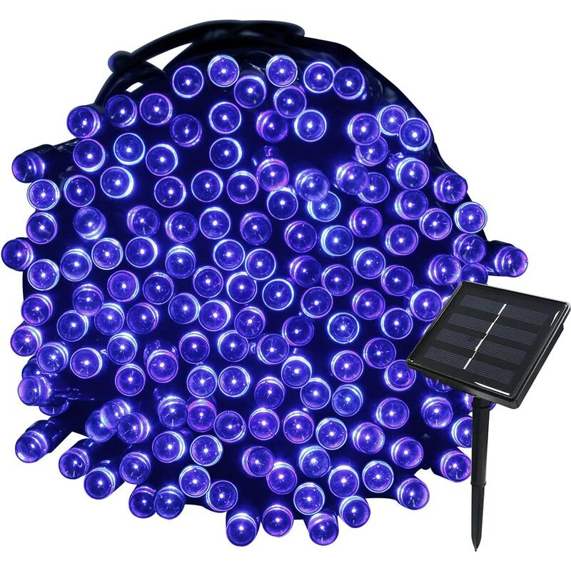 

Cadena de luces solares azules de 22M 200 LED 8 juegos de luces Luces de cadena ideales para fiestas, bodas, cumpleaños y jardín al aire libre