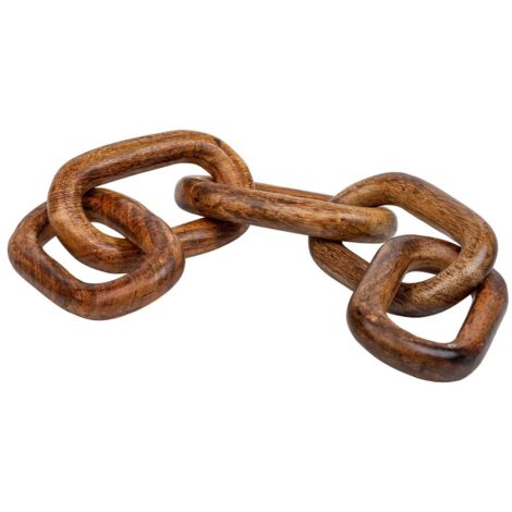 Cadena de madera marrón 45x7,5x7,5
