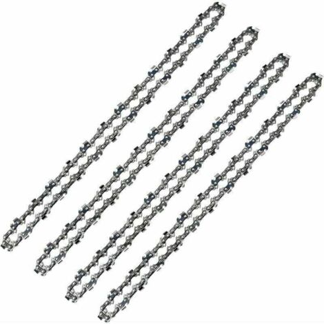 Cadena de motosierra de 52 eslabones, paso 3/8 LP, calibre 050 (1,3 mm) con bajo retroceso, juego de 4 cadenas de motosierra de 52 eslabones para guía de cadena de 14 (35 cm)