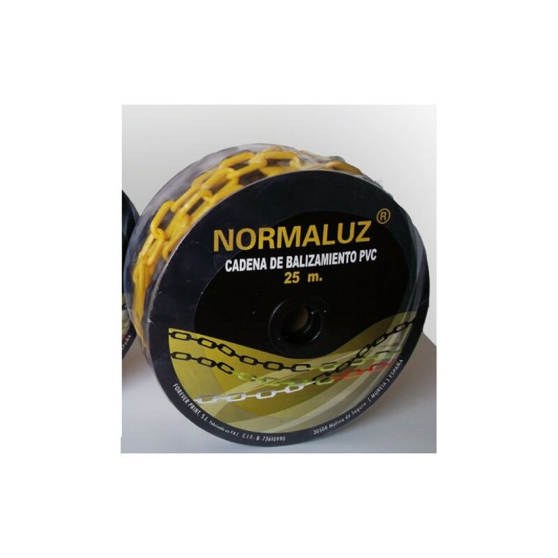 

Cadena Plastico 6 Mm Negra Amarilla 25 M