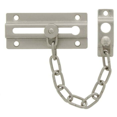 Cadena de puerta para mayor privacidad, níquel satinado.