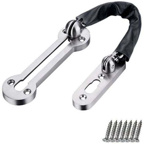Cadena de seguridad para puerta delantera plateada, cadena de seguridad ...