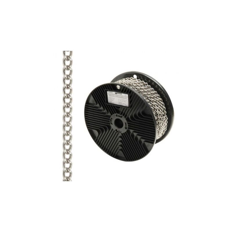 

Cadena decorativa barbada niquelada 2,5mm rolllo 20 metros