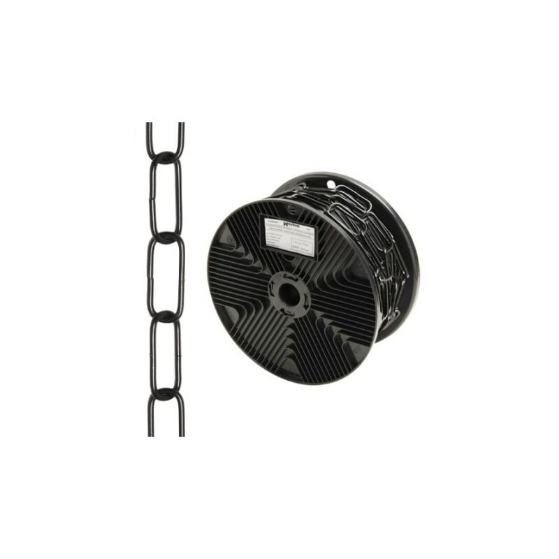 

Cadena decorativa lisa negra 3,4x43 mm. rollo 20 metros
