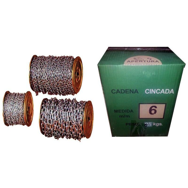 

MIBRICOTIENDA cadena de 6,0 mm bobina 25 kg. (aproximadamente 39 mts)