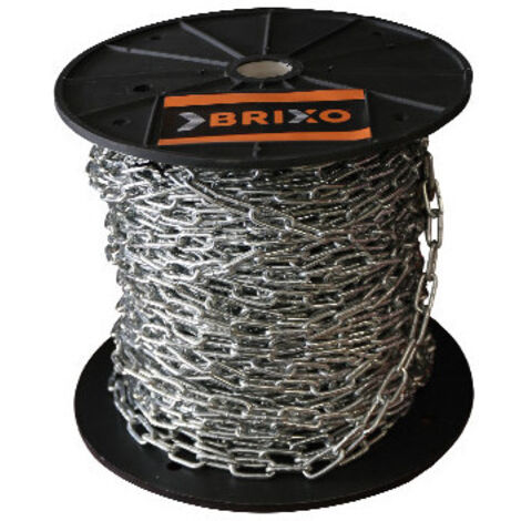 Cadena genovesa galvanizada de 38 m Ø 5,0 mm para uso agrícola e industrial – Brixo