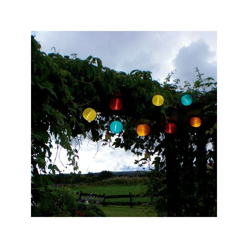 

Cadena LED solar de 10 lámparas multicolores