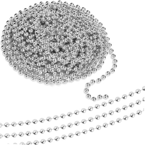 Cadena para 谩rbol de Navidad plateada 5M (360) GABA