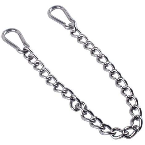 Cadena para silla colgante KZQ, cadena con dos mosquetones, ganchos para columpio, cadena de acero inoxidable con dos mosquetones para silla colgante de interior y exterior.