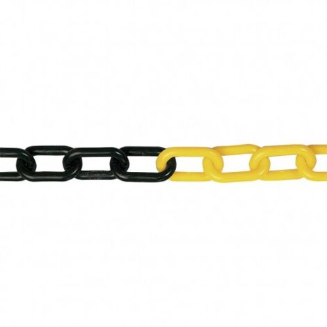 CADENA PLAST.6MM.AMARIL./NEGRO 25M - EHLIS