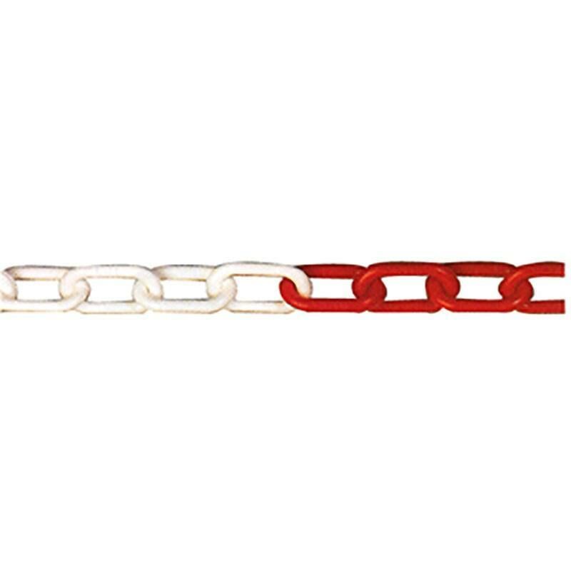 

Cadena plastico 5mm. rojo-blanco - Mibricoplus