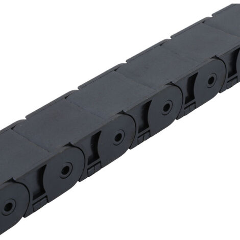 Cadena portacables de nailon negro de 1 metro R38 para impresoras 3D y máquinas CNC, 18 x 25 mm
