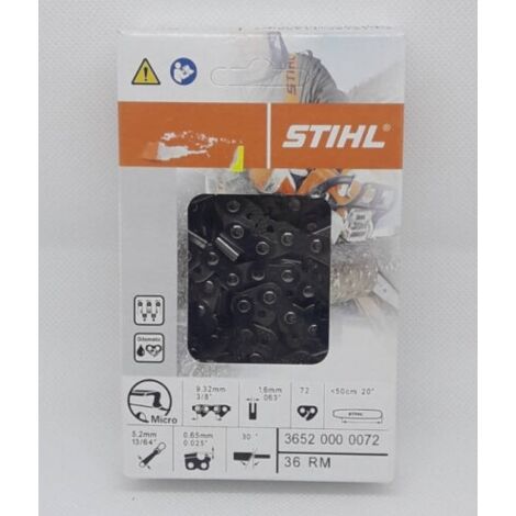 Cadena Rápida Micro Motosierra 72 enlaces barra 50 cm ORIGINAL STIHL 36520000072