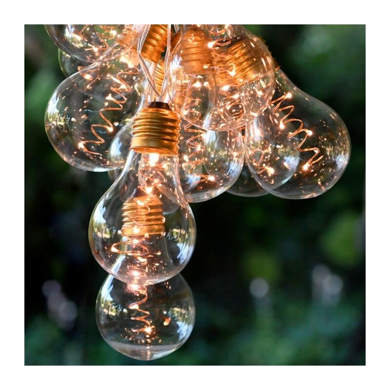 

Blachère Illumination - Guirnalda solar de 2,7 m con 10 bombillas LED blancas cálidas