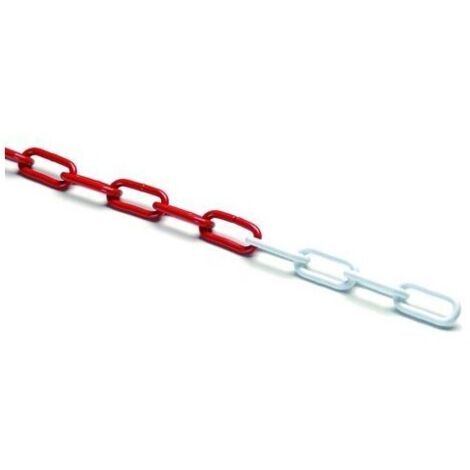 Cadena zincada bicolor blanco/rojo 30 m mm. 5
