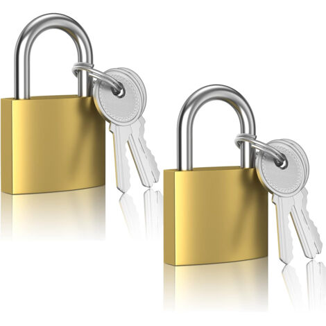 Cadenas - 30 mm - En Laiton - Étanche - Pour Armoires Boîtes À Outils Valises - 2 Pièces