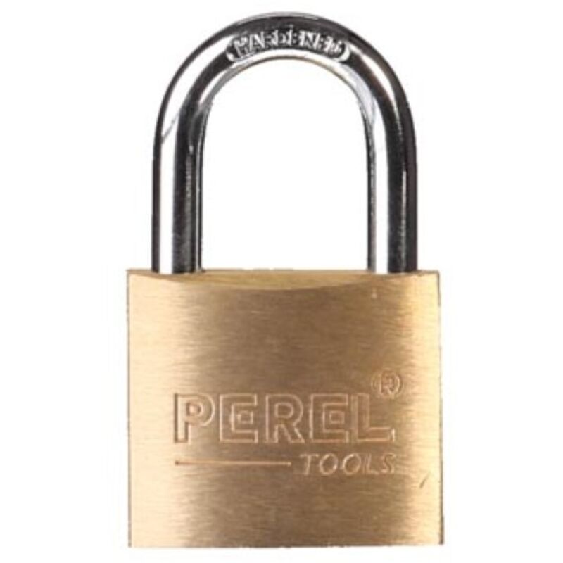 PEREL  Cadenas 30 mm, avec combinaison &agrave; 4 chiffres et 3 cl&eacute;s, l&eacute;ger et solide