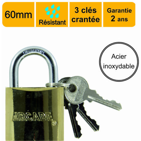 Cadenas 60 mm en acier inoxydable
