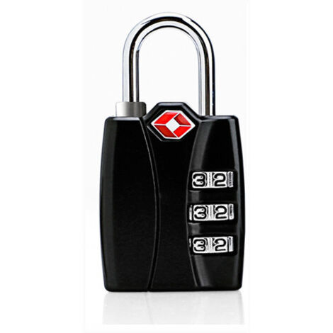 Cadenas à bagages acceptés (lot de 4), indicateur d'ouverture, code à 3 chiffres
