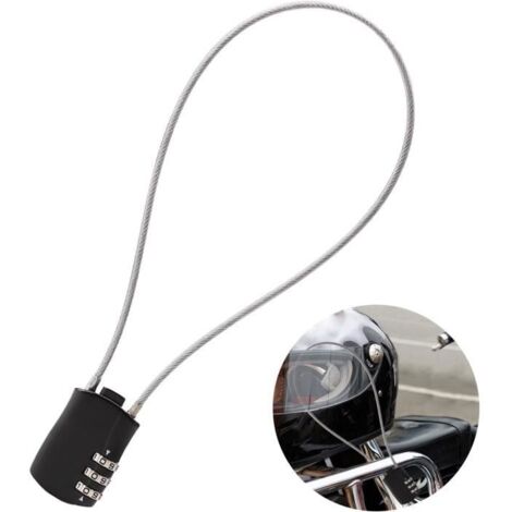 Cadenas à Câble - Non spécifié - Rétractable - 41 cm - Combinaison Numérique - Noir