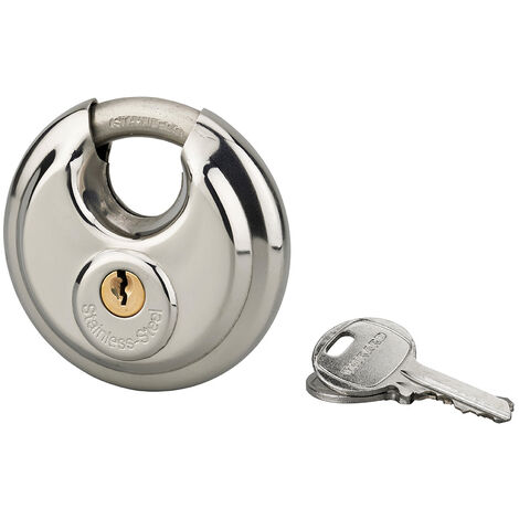 Cadenas à clé Astra UNIKEY (achetez-en plusieurs, ouvrez avec la même clé), 70mm, anse inox, 2 clés - THIRARD