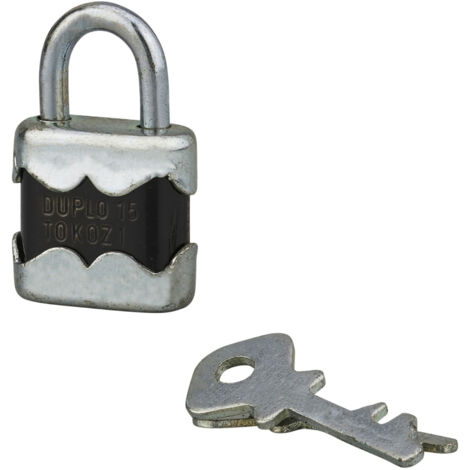 Cadenas à clé AUTO22, 15mm, anse acier zingué, 2 clés - SP