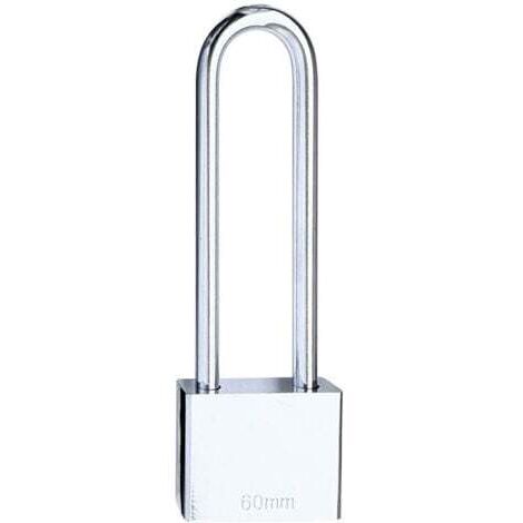 Cadenas à clé Cadenas Robuste à anse longue avec 4 clés, cadenas Sécurité Etanche Exterieur pour entrepôt, garage, jardin, Clôtures-30mm