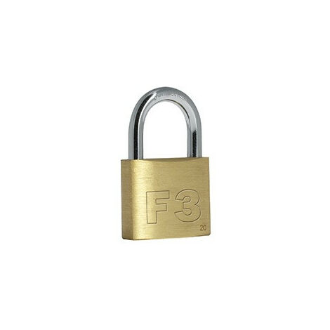 Cadenas à clé CITY F3 20 - ISEO Jaune/Doré 20    A clé                                       3,5 mm                                    10 mm  20