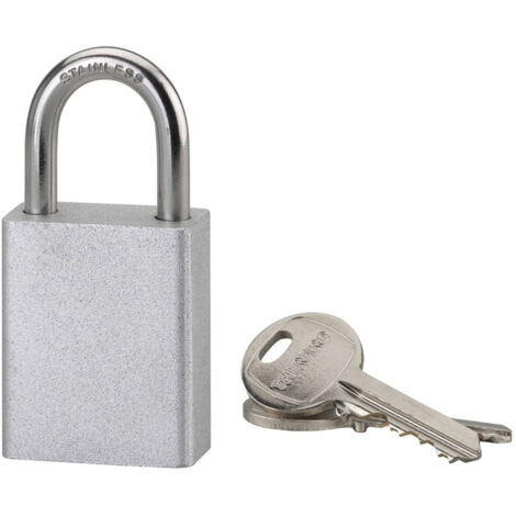 Cadenas à clé Cobble UNIKEY (achetez-en plusieurs, ouvrez avec la même clé), 38mm, 2 clés - THIRARD