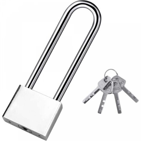 Cadenas à clé étanche 40mm avec 4 clés – Anse longue pour entrepôts et garages – Sécurité renforcée contre le crochetage - tures-40mm