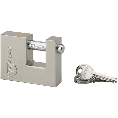 Cadenas à clé Land UNIKEY (achetez-en plusieurs, ouvrez avec la même clé), 70mm, 2 clés - THIRARD